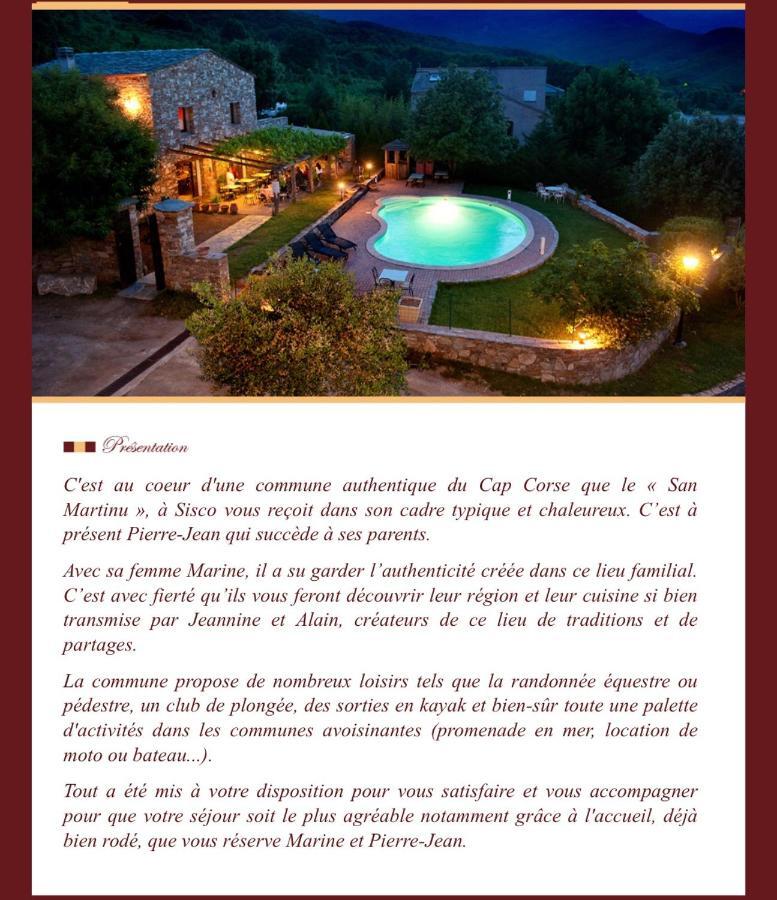 Bed and Breakfast Ferme U San Martinu Sisco Exterior foto